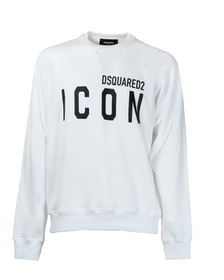 Shop DSQUARED2  Felpa: Dsquared2 felpa in cotone.
Girocollo.
Maniche lunghe.
vestibilità regolare.
Stampa lettering "DSQUARED2 ICON".
Composizione: 100% Cotone.
Fabbricato in Italia.. GU0004 S25516-966